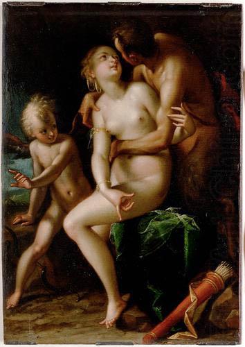 Hans von Aachen Jupiter Antiope und Amor china oil painting image